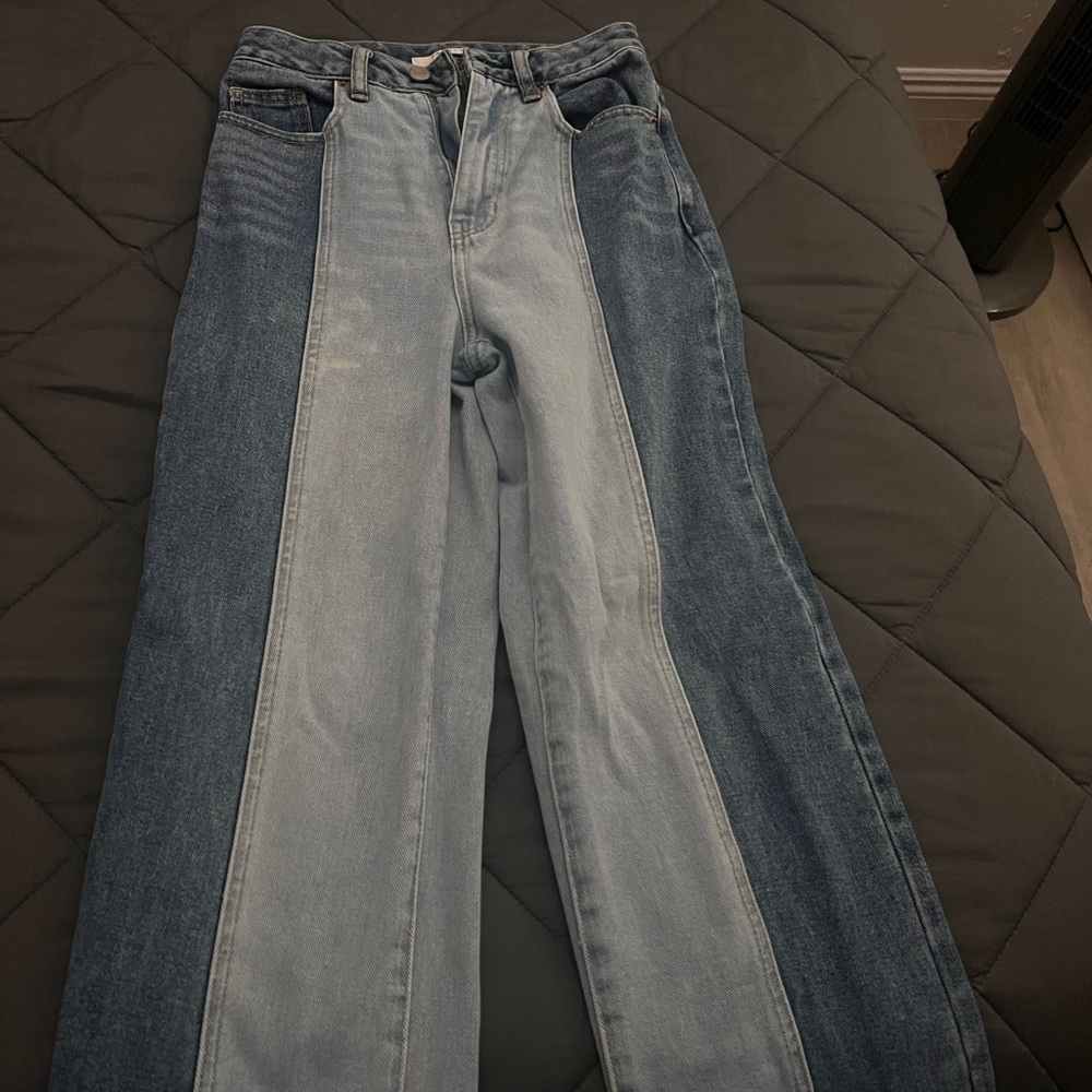 Pacsun 90’s boyfriend 2 different shade pants